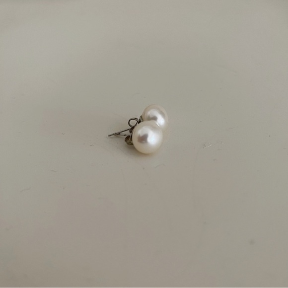 Pearl earring studs Costume Jewelry classic hollywood wedding bridal Halloween - Picture 4 of 17